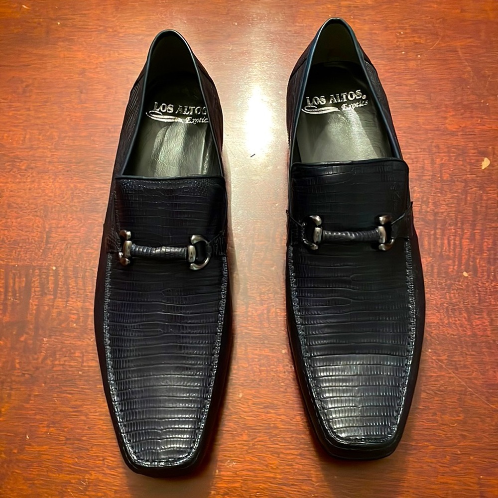 Los Altos Genuine Caiman Belly & Lizard Slip On